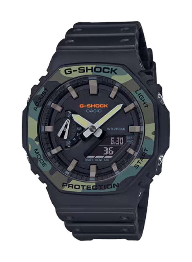 CASIO G-SHOCK GA-2100SU-1AER Utility Style Resin Band, Dial (Utility Color Design), Carbon Core Guard, Shock Resistant, 200m Water Resistance, World Time, Stopwatch, Timer, LED Light